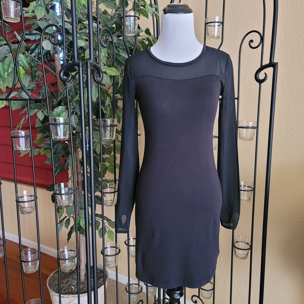 Chic Black Long Sleeve Dress